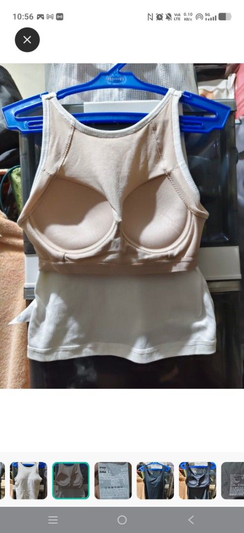 GU Built-In Bra Ribbed Tank Top (Category: Sleeveless) located in Munoz. Submitted by harm0nica337 (Listing ID 1470511352, Image 2). Description: - GU - Item: Ribbed Tank Top with Built-in Cups - Features: Built-in bra style for comfort, no extra layers needed MOP: Gcash (Price+SF) j&t express.