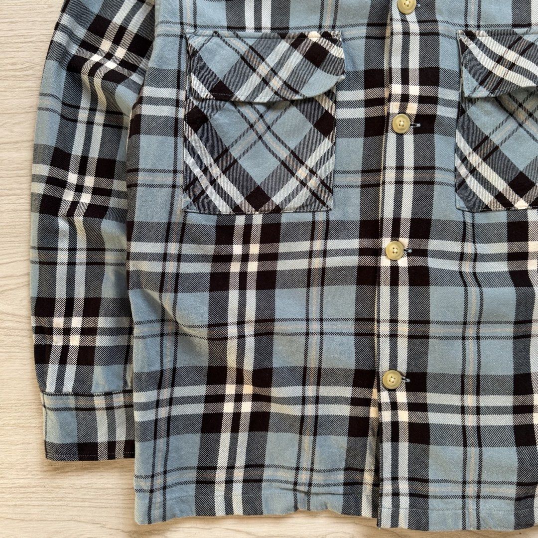 GU Flannel Overshirt (Category: Coats, Jackets and Outerwear) located in Zamboanga. Submitted by rustic.rev (Listing ID 1470504150, Image 3). Description: GU Flannel Overshirt In excellent condition Tagged: M Actual Measurements: Pit to pit: 22” Length: 28” Shoulders: 21.5” Sleeves length: 22”.