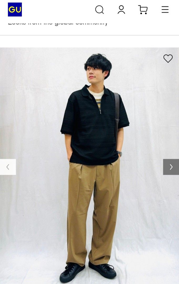 GU Men's Barrel Leg Slacks (Category: Trousers) located in Basista. Submitted by purpleens_shop (Listing ID 1470439780, Image 1). Description: .