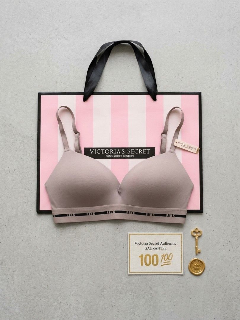 GUARANTEE AUTHENTIC 💯 VICTORIA SECRET BRA set for two (Category: Undergarments & Loungewear) located in Las Pinas. Submitted by outerwearsmanila (Listing ID 1470370108, Image 3). Description: Description Wireless t-shirt or everyday comfort and lightweight comfort bra displayed alongside a Victoria's Secret brand New Authentic GAURANTEE 💯 Victoria secret Made in usa victoria secret store Black color and Nude plum brown Size C36 on tag 1600+free