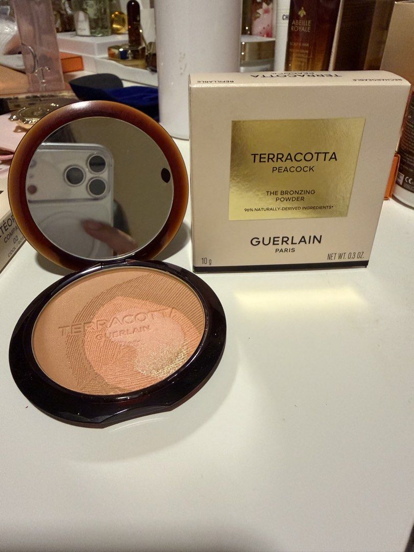 Guerlain Terracotta Peacock Bronzer Blush (Category: Makeup) located in Cavite. Submitted by ashhiiiii (Listing ID 1470521048, Image 1). Description: Bought at Guerlain Greenbelt gor 4,100 Used lightly twice .