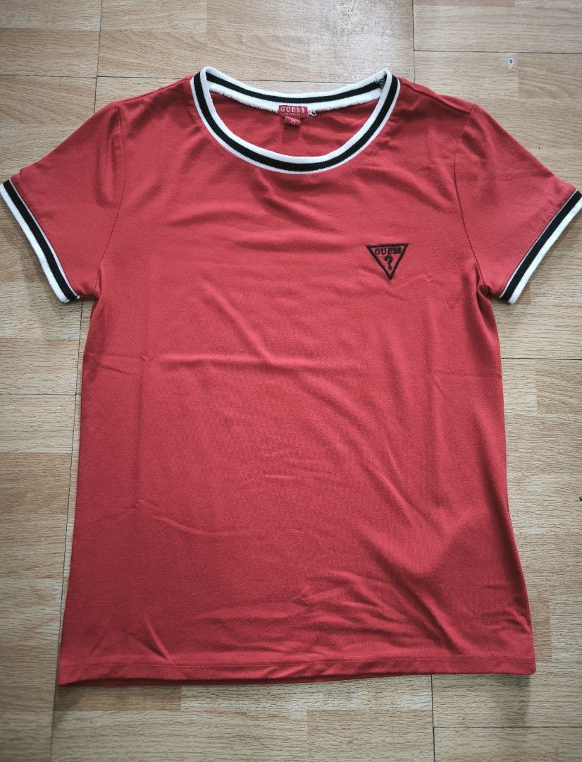 Guess red shirt (Category: Shirts) located in Manila. Submitted by wearforce (Listing ID 1470494876, Image 1). Description: Guess red shirt color: red fit: small color rate 9/10 in good condition 300 + sf.