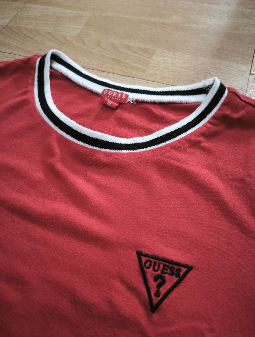 Guess red shirt (Category: Shirts) located in Manila. Submitted by wearforce (Listing ID 1470494876, Image 2). Description: Guess red shirt color: red fit: small color rate 9/10 in good condition 300 + sf.