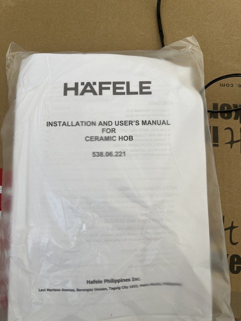 Hafele Built-in Ceramic Cooker Hobs (Category: Home Improvement Tools & Accessories) located in Taguig. Submitted by _marco0326 (Listing ID 1470435927, Image 2). Description: Ceramic hob 4 burners 590x520x55mm Art. no. 538.06.221 https://www.hafele.com.ph/en/.