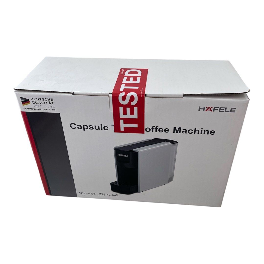 Hafele Capsule Coffee Machine (Category: Coffee Machines & Makers) located in Taguig. Submitted by _marco0326 (Listing ID 1470437683, Image 1). Description: https://www.hafele.com.ph Brand new coffee machine .