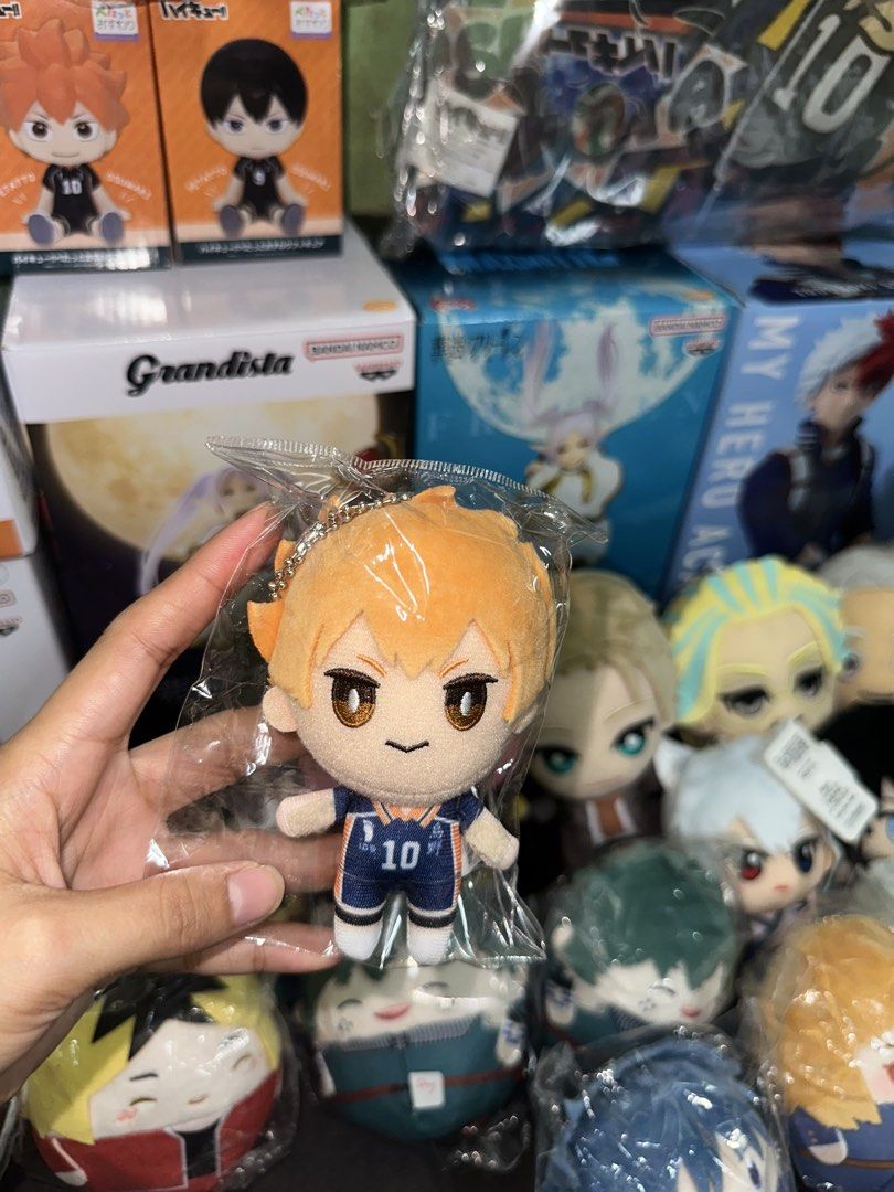 Haikyuu Shoyo Hinata Plush Keychain (Category: Plushies & Soft Toys) located in Manila. Submitted by shyshy.paris99 (Listing ID 1470500785, Image 1). Description: Haikyu Hinata plush.