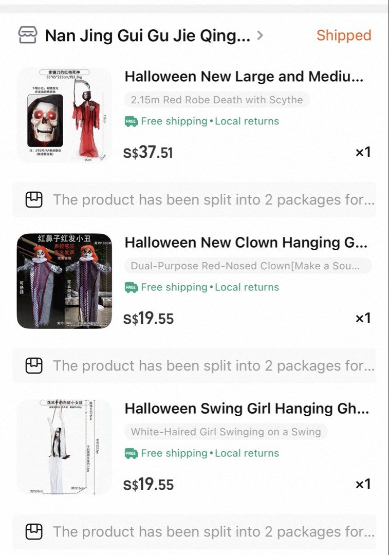 Red Props Halloween Animatronic Props Death Clown and Swinging Girl, Toys ...