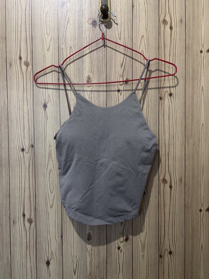 Halter tank tops (Category: Sleeveless) located in Manila. Submitted by yas__ (Listing ID 1470431895, Image 2). Description: - 50 each, take all for 250 - Set of 5 cropped tank tops w/ padded bras - Colors & styles: Maroon (racerback), Grey, White, Black, and Dark Grey (halter style with double thin straps) - Material: Soft, stretchy, and very comfortable - Condition: Clean and well-maintained - Available as a complete bundle or individual pieces