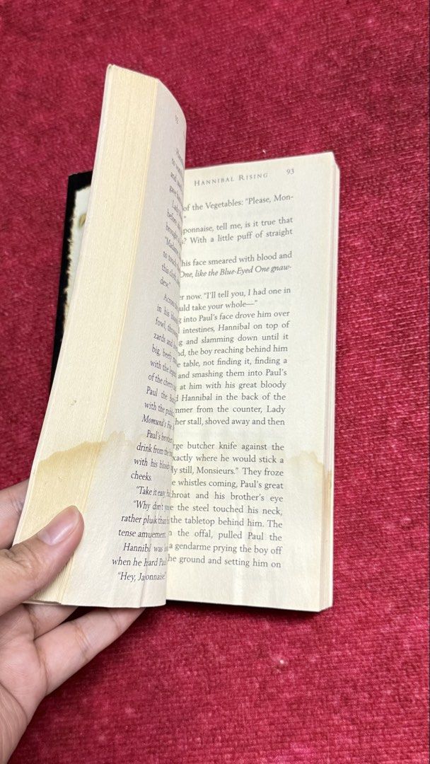 Hannibal Rising by Thomas Harris (Category: Storybooks) located in Davao. Submitted by strawbae.moon (Listing ID 1470427302, Image 2). Description: - With water stains - With signs of usage - No pen marks or highlights - No plastic cover.