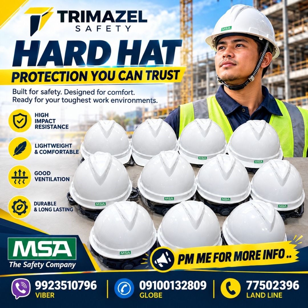 HARD HAT (Category: Looking For) located in Pasig City. Submitted by cruzmia.825 (Listing ID 1470357117, Image 1). Description: ✅ Guaranteed lowest price ✅ Quality products ✅ Big discount for bulk orders ✅ 100% LEGIT TRUSTED SUPPLIER! ✅ With Complete Legal Documents ✅ BIR Registered We Supply All Kinds Of PPE Supplies, Raincoat, Hard Hat, Cooler Box, Plastic Trash Bin, Road Barriers, Kayak Boats, Crystal Kayak, Traffic Cone, T-Bollards & All Kind
