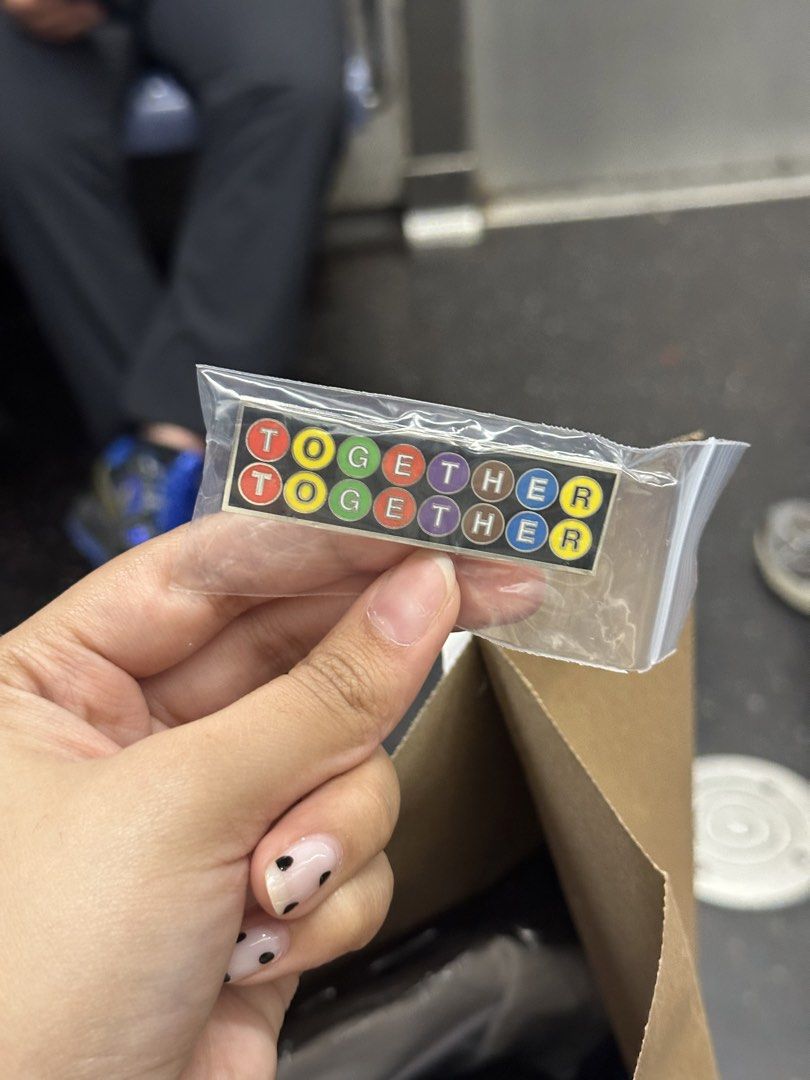 Harry Styles Daily Special Pin (Category: Western Merchandise) located in Batangas. Submitted by britbela (Listing ID 1470512747, Image 1). Description: Together Together NYC Pop Up Exclusive 10/15 Pin tags. subway mta limited edition.