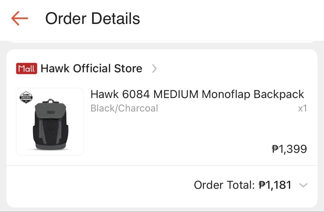 Hawk Original Flap Backpack Black Grey (Category: Backpacks) located in Manila. Submitted by _notsosureifk (Listing ID 1470509868, Image 2). Description: Rfs: Receiver doesn’t like this type of bag, and I only found out too late. I won’t be able to cancel my order anymore Will give free drinks if I sell this within this week (Oct. 27 - 31).