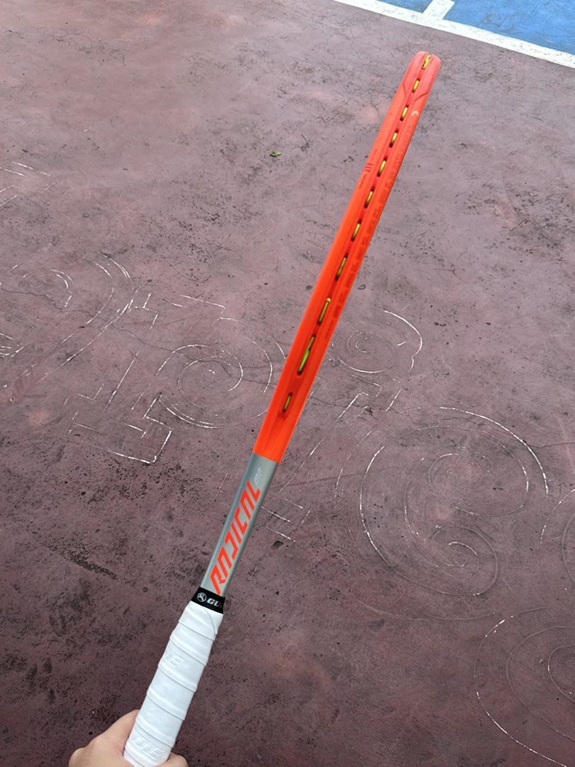 Head Radical Tennis Racket (Category: Racket and Ball Sports) located in Davao. Submitted by periwinklebaby (Listing ID 1470476390, Image 2). Description: Head size: 98 sq. in. Weight: 300 grams Grip size: 4 1/4.