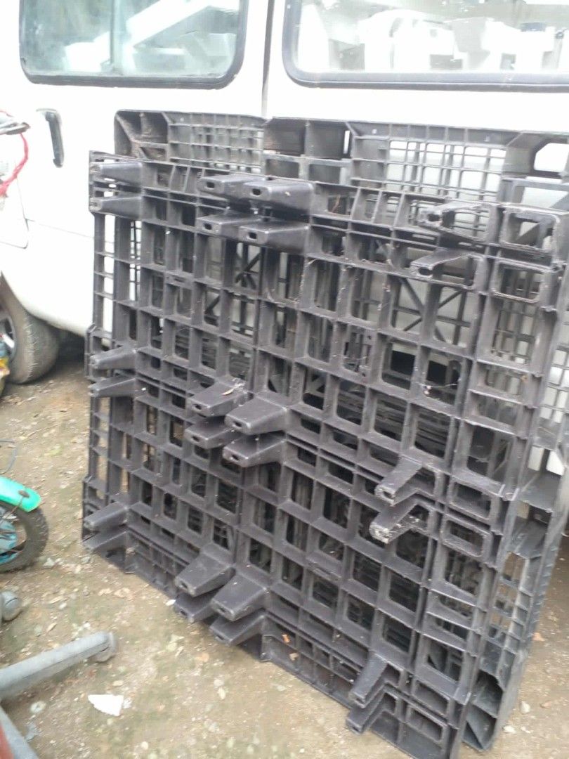 Heavy-Duty Black Plastic Pallets Industrial Storage (Category: Construction & Building Materials) located in Manila. Submitted by wisegem-231b (Listing ID 1470450894, Image 2). Description: - Heavy-duty black plastic pallets ideal for warehouse storage and shipping - Strong grid design underneath provides reliable weight support for heavy loads - Standard sizing fits most operational needs - Sturdy and durable construction built to last - Note: D