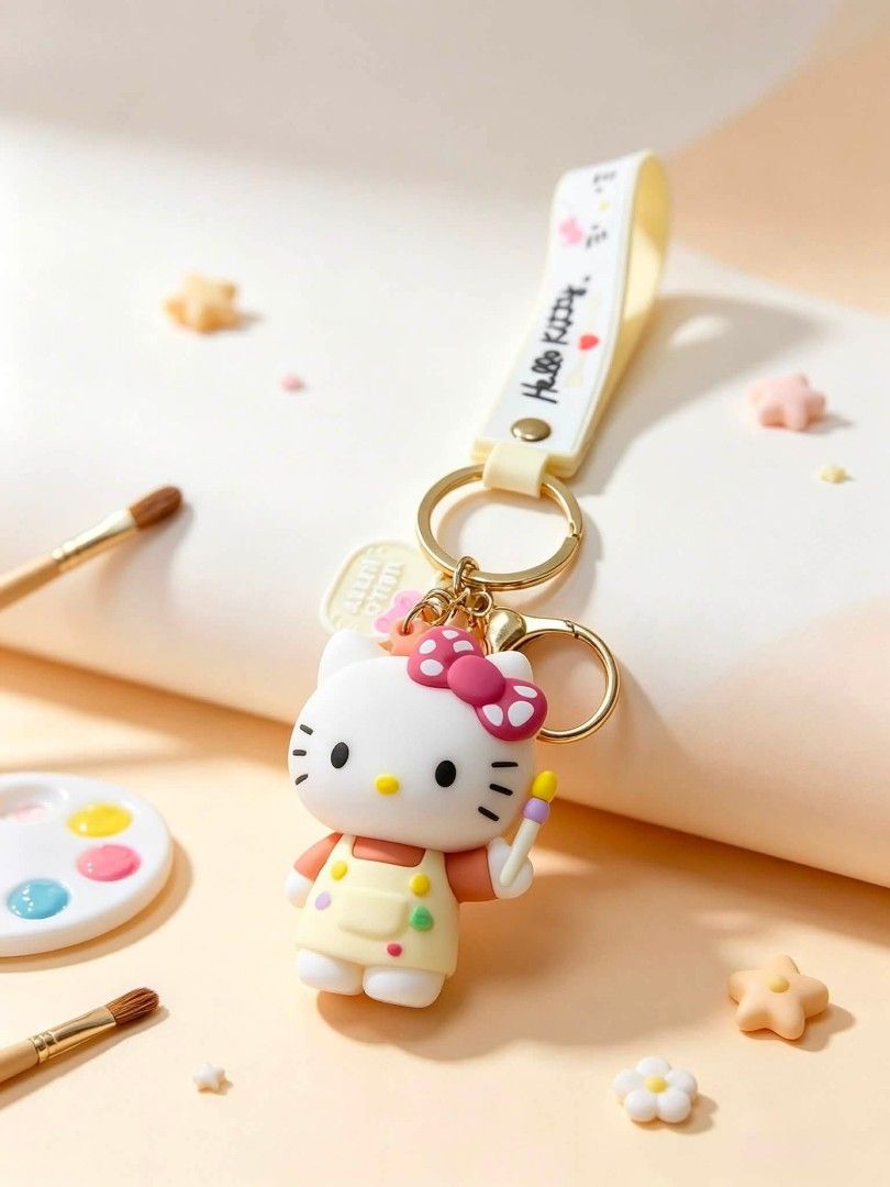 Hello Kitty Silicone Keychains Variety (Category: Character Goods) located in Manila. Submitted by declutter.mnla (Listing ID 1470366637, Image 3). Description: - 6 adorable Kitty designs available: Pilot, Painter, Bunny, and Shaped Pouches - Made of soft, high-quality silicone with durable metal rings and matching straps - Multi-purpose: Perfect accessories for bags, keys, lanyards, and backpacks - Makes a great gift for Hello Kitty fans -made o