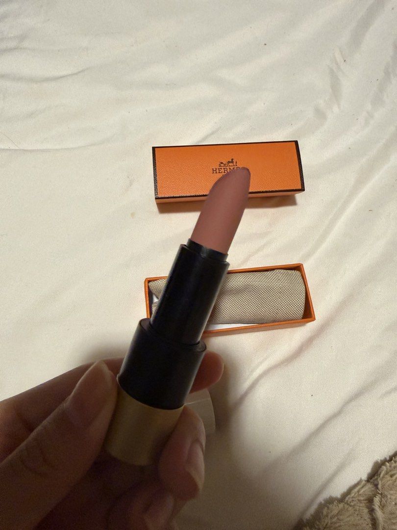 Hermes Rouge Matte Lipstick - 11 Beige Naturel (Category: Makeup) located in Cavite. Submitted by ashhiiiii (Listing ID 1470516321, Image 3). Description: used once Authentic, bought it at Hermes Greenbelt for 5,200 Shade: 11 Beige Naturel.