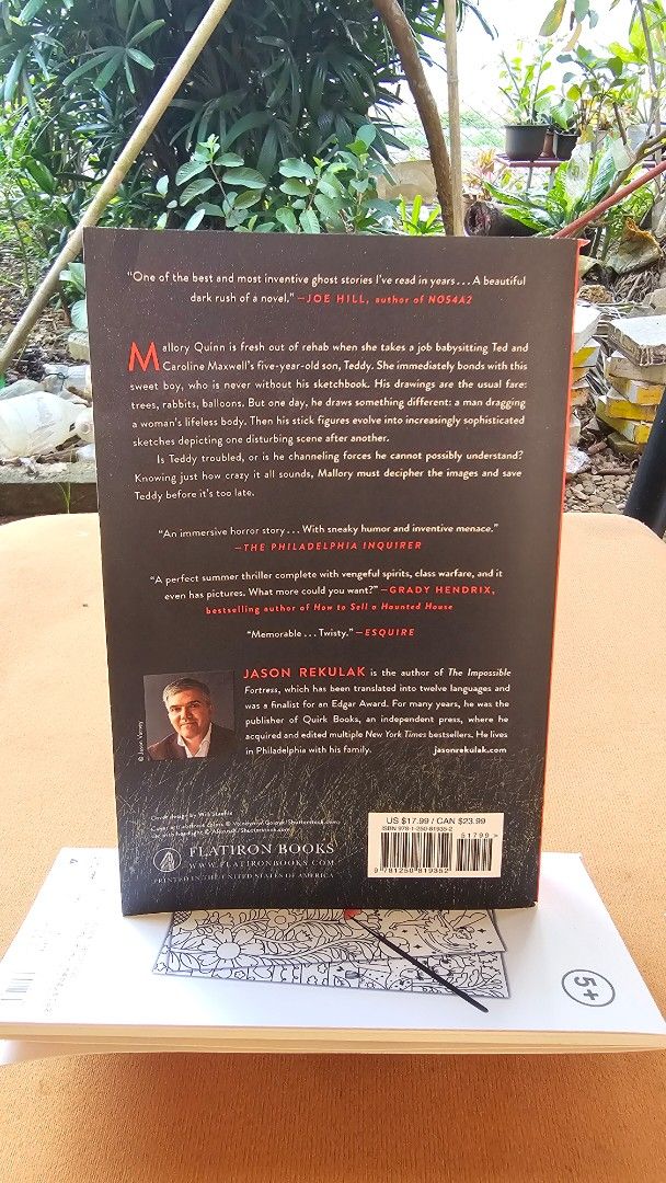 Hidden Pictures - Jason Rekulak (Category: Storybooks) located in Puerto Princesa. Submitted by tr1na (Listing ID 1470438064, Image 2). Description: - Title: Hidden Pictures - Author: Jason Rekulak - Format: Paperback (Flatiron Books) - Genre: Thriller / Mystery / Suspense - Plot: A gripping story about babysitting, eerie sketches, and dark secrets - Condition: Spine intact, pages clean - Cover: Bold red and black design with pine tree graphics.