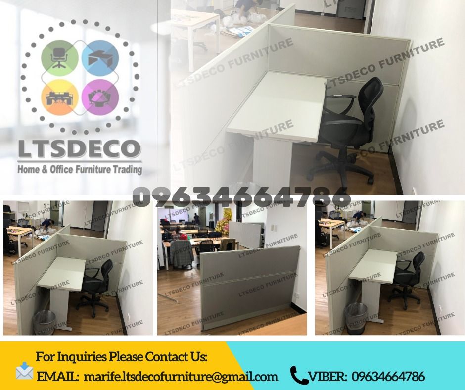 high wall panel divider office partition furnitures (Category: Office Furniture & Fixtures) located in Caloocan City. Submitted by cheska.ltsdeco (Listing ID 1470376209, Image 2). Description: 👉Are you looking for WORKSTATION, MODULAR CUBICLES OFFICE PARTITION, and OFFICE FURNITURE SUPPLIER? LTSDECO Furniture, is direct supplier, manufacturer, and trusted provider of high quality, affordable and durable modular office divider partition, home and