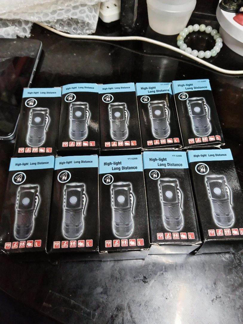 High-Light Long Distance Flashlight YT-528B USB Charging (Category: Lighting) located in Manila. Submitted by dahdahr (Listing ID 1470462929, Image 3). Description: ↛ Condition: Brand new in original box ↛ Power & Charging: 14500 battery with convenient USB charging ↛ Lighting Modes: 5 functions (High light, medium light, low light, flash, SOS) ↛ can provide any proofs ↛ MOP: Cash/Gcash ↛ MOD: LBC, Lalamove, J&T or Pick up ↛ MEET UP: SM Sta.Mesa/