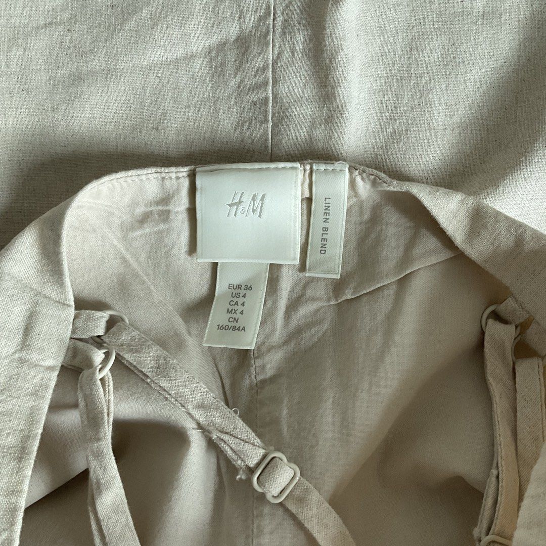 H&M Beige Linen Dress (Category: Dresses) located in Quezon City. Submitted by declutter.chek (Listing ID 1470503829, Image 3). Description: Excellent condition! Used once US 4 / EU 36 .