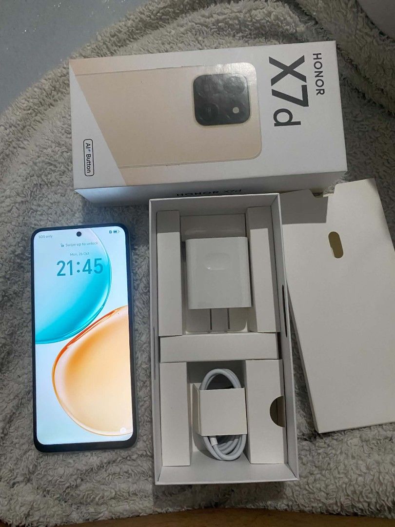 Honor X7d (Category: Android Others) located in Quezon City. Submitted by wantitkept (Listing ID 1470504516, Image 1). Description: HONOR X7d ‼️ BRANDNEW never been used‼️ chineck lng po ung item ☑️ rfs: niregalo lng po, may phone napo kasi. original price 10,000‼️ selling price 9000 nalang po‼️ lahat ng details nsa pic napo‼️ pm nalang po sa interesado💌 sangandaan caloocan location📍.