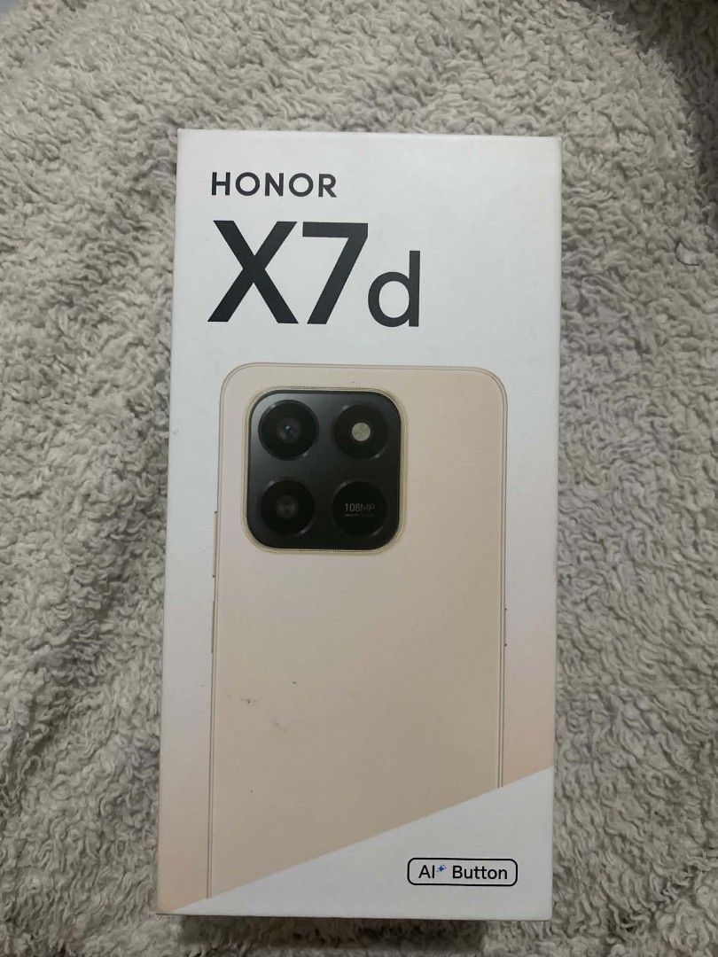 Honor X7d (Category: Android Others) located in Quezon City. Submitted by wantitkept (Listing ID 1470504516, Image 2). Description: HONOR X7d ‼️ BRANDNEW never been used‼️ chineck lng po ung item ☑️ rfs: niregalo lng po, may phone napo kasi. original price 10,000‼️ selling price 9000 nalang po‼️ lahat ng details nsa pic napo‼️ pm nalang po sa interesado💌 sangandaan caloocan location📍.