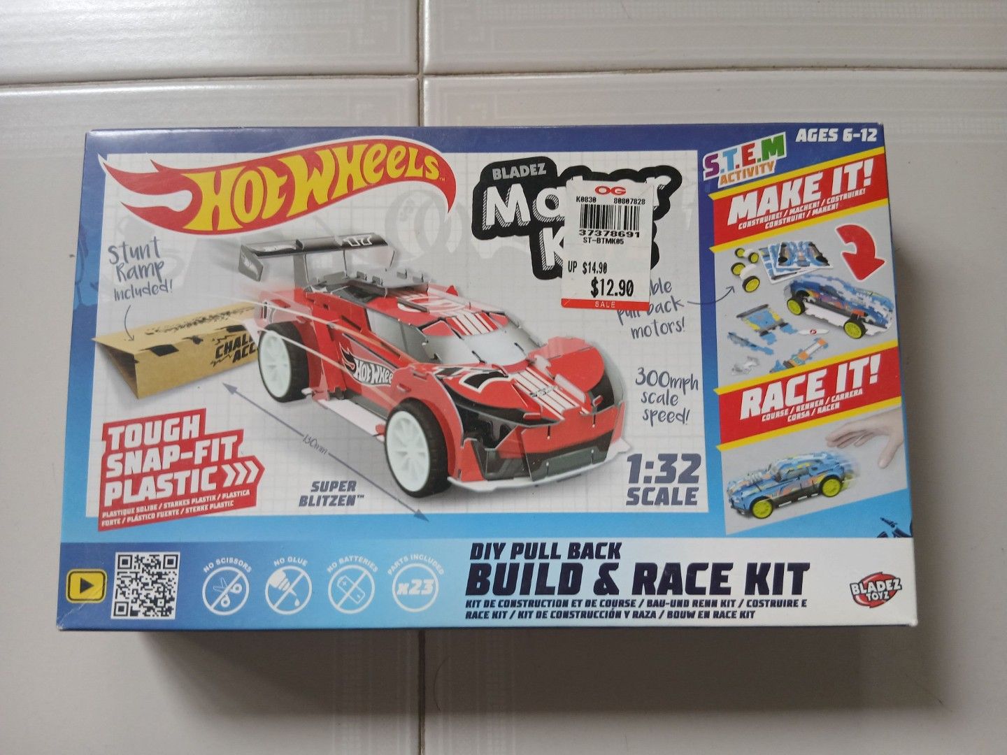 Stem Racing Wheels Hot Wheels Bladez Maker Kitz Super Blitzen Build & Race Kit, Toys ...