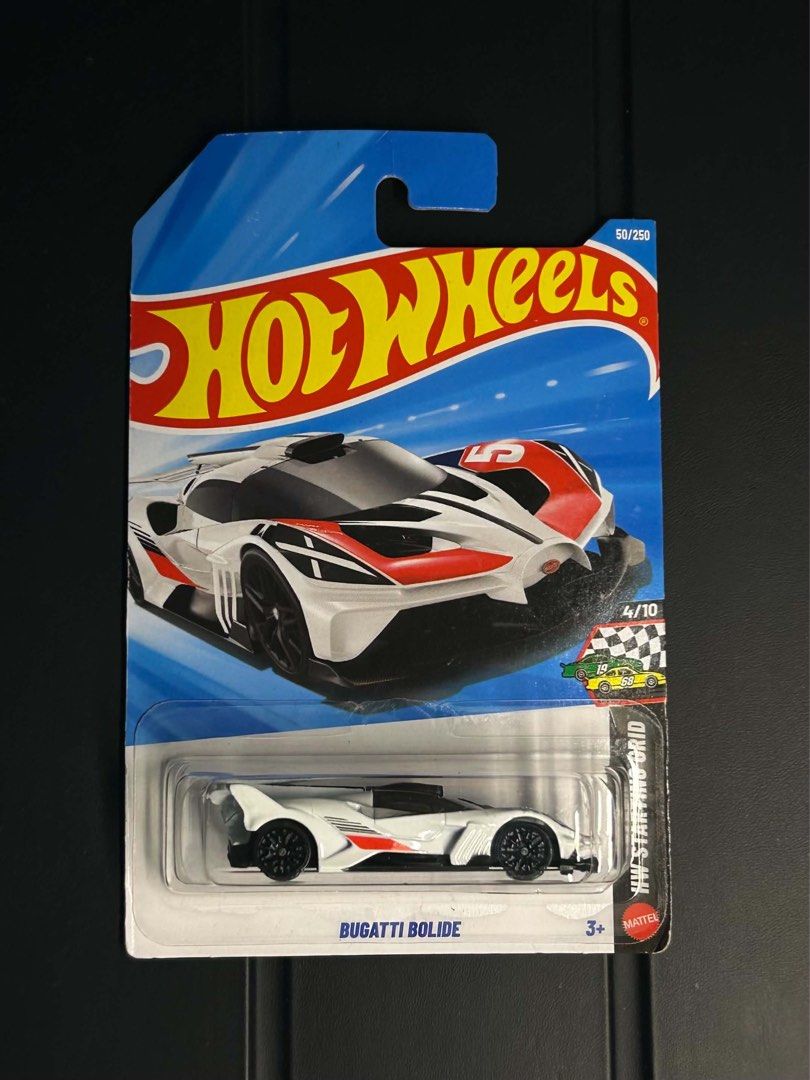 Hot Wheels Bugatti Bolide (Category: Vehicle & Diecast Models) located in Imus. Submitted by xql.was.here (Listing ID 1470497872, Image 1). Description: - Series: HW Starting Grid (4/10, 50/250) - Condition: Brand new, unopened, mint card .