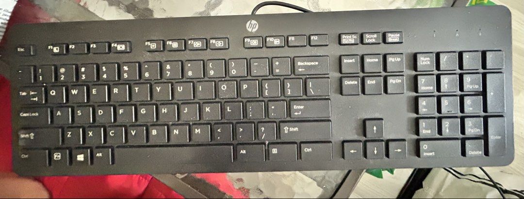 HP KU-1469 Wired Desktop Keyboard Black (Category: Computer Keyboard) located in Cavite. Submitted by jm_gutierrez (Listing ID 1470381991, Image 1). Description: - Model: HP KU-1469 (Part No: 803181-001 US) - Color: Classic Black - Layout: Standard QWERTY with full numeric keypad - Connectivity: Wired USB (plug-and-play) - Ergonomics: Adjustable feet for comfortable typing angle - Condition: Brand new / working perfectly, ideal for office or home