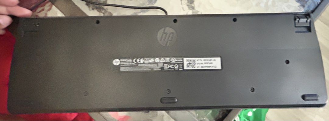 HP KU-1469 Wired Desktop Keyboard Black (Category: Computer Keyboard) located in Cavite. Submitted by jm_gutierrez (Listing ID 1470381991, Image 3). Description: - Model: HP KU-1469 (Part No: 803181-001 US) - Color: Classic Black - Layout: Standard QWERTY with full numeric keypad - Connectivity: Wired USB (plug-and-play) - Ergonomics: Adjustable feet for comfortable typing angle - Condition: Brand new / working perfectly, ideal for office or home