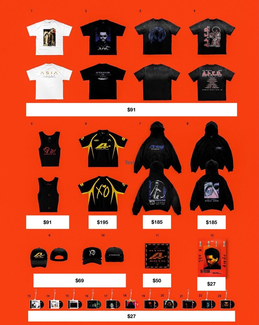 HTB The Weeknd Merch, Men's Fashion, Tops & Sets, Tshirts & Polo Shirts ...