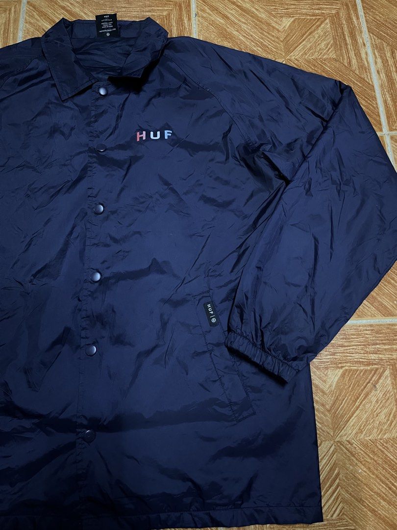 HUF COACH JACKET (Category: Coats, Jackets and Outerwear) located in Tacloban City. Submitted by trippy_thrift_finds (Listing ID 1470350409, Image 3). Description: Large to xl 29 lenght 22.5 width Excellent condition Dm for inquiries .
