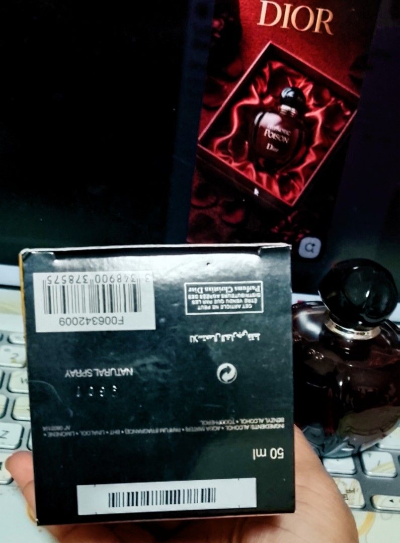 Hypnotic Poison DiorEDT 50ml (Category: Luxury Accessories) located in Cabanatuan. Submitted by miss.maia (Listing ID 1470424259, Image 3). Description: Brand: Christian Dior 50ml Line: Hypnotic Poison Type: Eau de Toilette / Eau de Parfum Scent Profile: An oriental vanilla fragrance featuring warm, sweet, and voluptuous notes. Key Notes: Includes almond, licorice, jasmine sambac, orange blossom, tonka bean, and vanilla Original price: 9,400++ Se