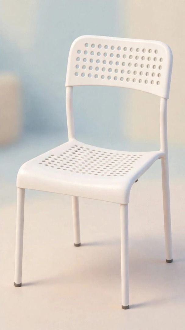 Ikea Sandsberg Design Metal and Plastic Chair Black and White ...