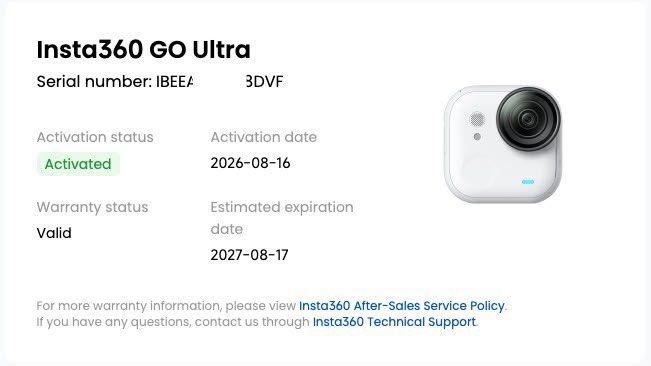 Insta360 GO Ultra action camera with tripod and mounts bundle (Category: Cameras) located in Caloocan City. Submitted by kenjiinicolaii (Listing ID 1470470966, Image 3). Description: Insta360 GO Ultra Creator Bundle *I bought this last August 2026 Standard Bundle Inclusions 1 x Go Ultra Camera 1 x Magnet Pendant 1 x Magnetic Easy Clip 1 x Pivot Stand 1 x Quick Release Mount 1 x Mini 2-in-1 Tripod 2.0 1 x Quick Release Safety Cord Additional Inclu