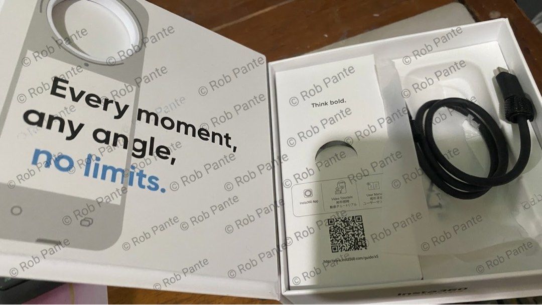 Insta360 X5 Action Camera (Category: Cameras) located in Pasay City. Submitted by jrngminxrp (Listing ID 1470397486, Image 3). Description: - Insta360 X5 action camera - Includes main camera unit, charging cable, user manuals, and original box - Comes with bonus protective cage and lens cover cap telesin - Perfect for 360-degree adventures and vlogging - Everything in the photos is included Slightly negotiable.