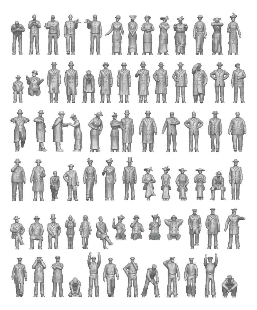 ION MODEL 20th cent. civil ship passengers & crew 1/400, Toys ...
