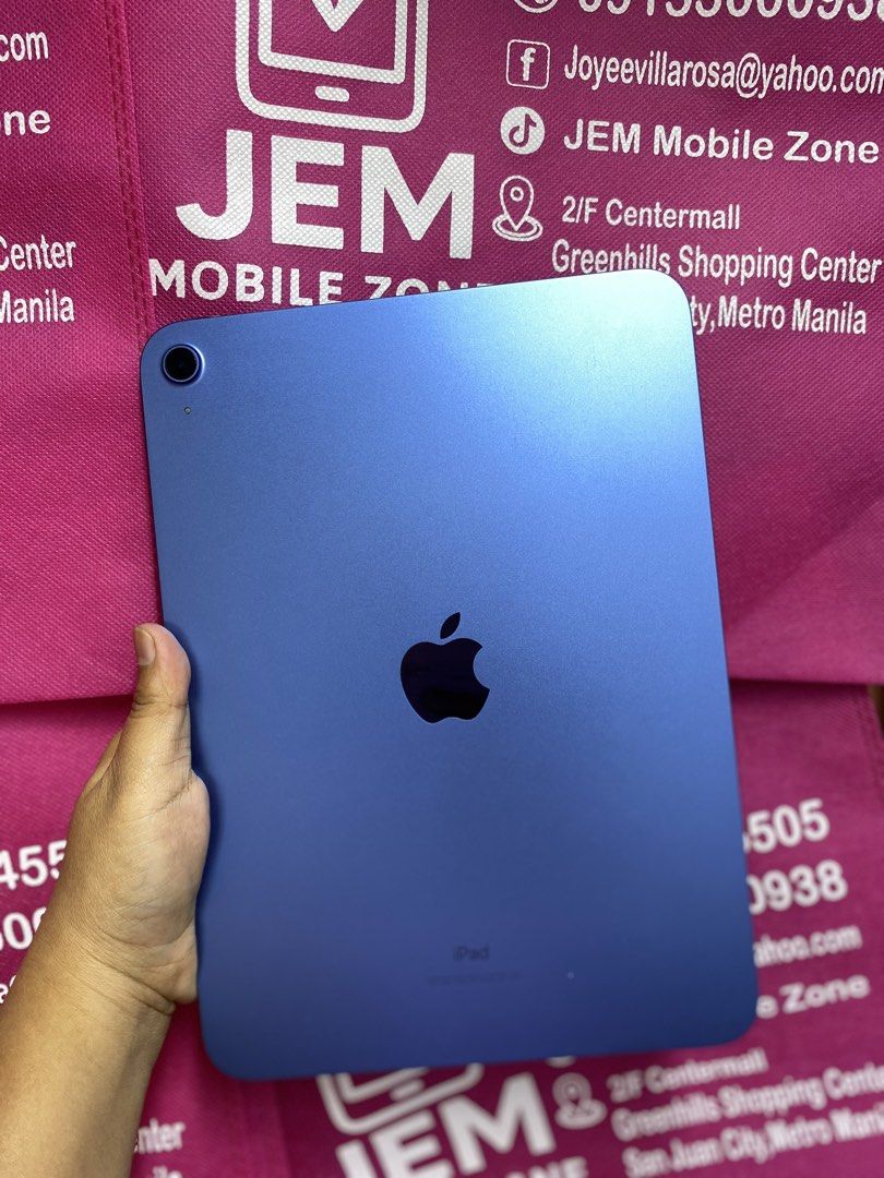 Ipad 10th generation (Category: iPad) located in San Juan City. Submitted by amyjoysementilla.10 (Listing ID 1470387514, Image 1). Description: Ipad 10th generation 256gb Secondhand original NTC approved Unli check Unli reset No apple ID No hidden issue No history of repair with Charger & clear case Cash on delivery with our Personal Rider around Metro Manila with SAME DAY DELIVERY. Please expect that the DELIVERY FEE is shouldered by the custome