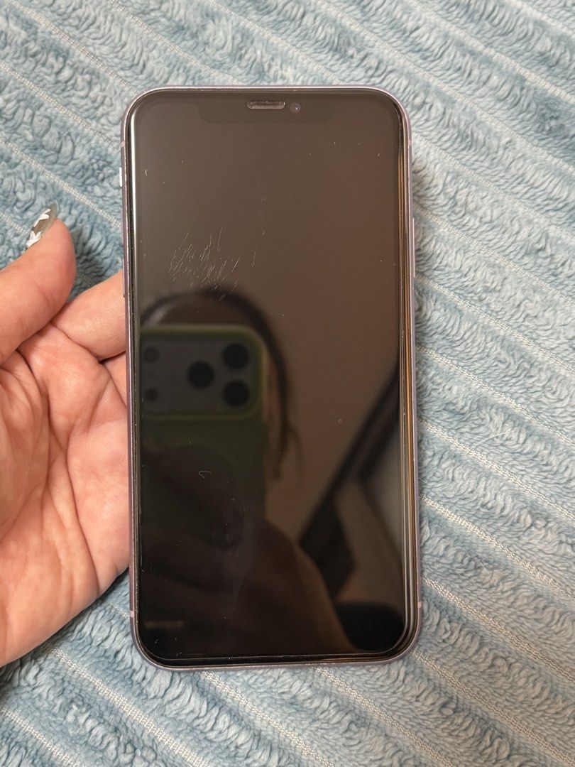 iPhone 11 128Gb (Category: iPhone 11 Series) located in Rizal. Submitted by maccluxfinds (Listing ID 1470527716, Image 1). Description: iPhone 11 128GB - Purple - Very good condition - 77% battery life (replacement battery hut original Apple battery) - Openline MOP: BDO / BPI Delivery fee c/o buyer .
