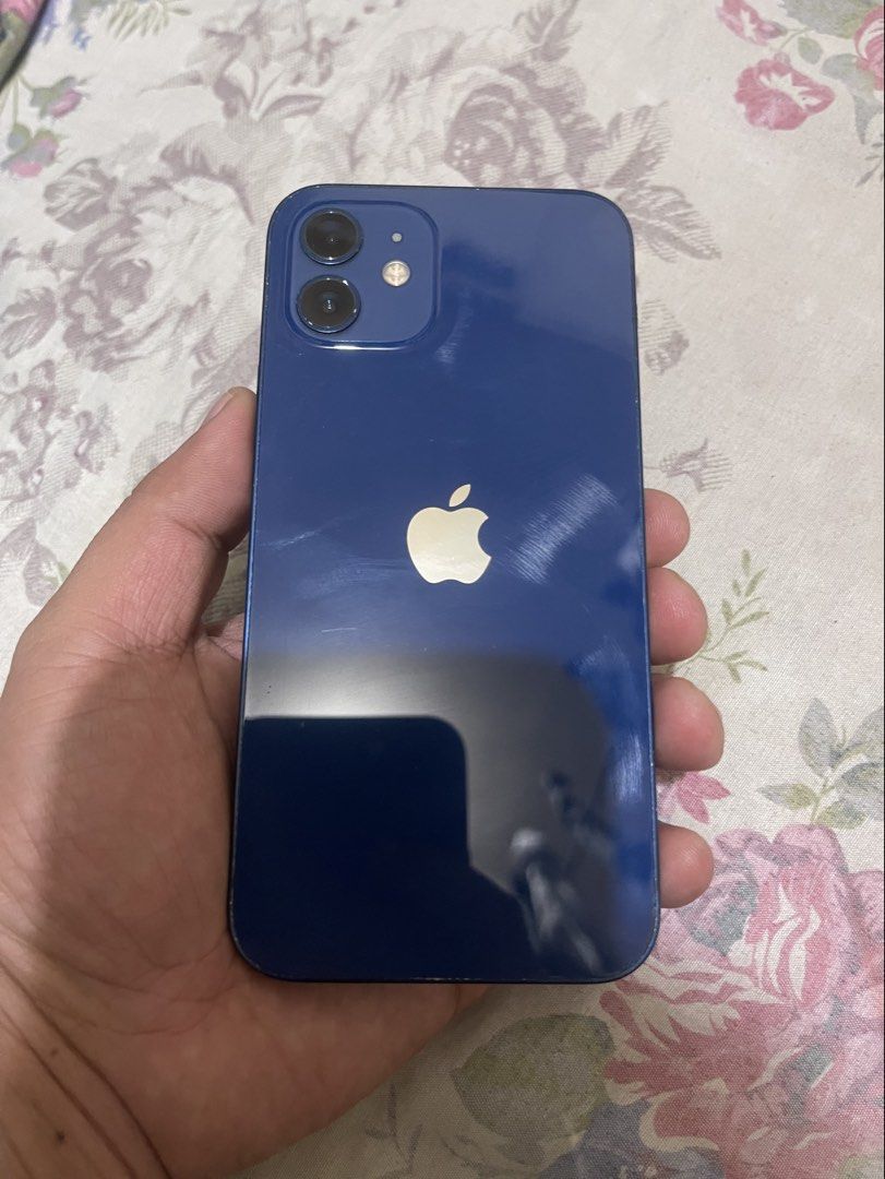 iPhone 12 256GB BLUE DUALSIM (Category: iPhone 12 Series) located in Pasig City. Submitted by marcrafael (Listing ID 1469135123, Image 1). Description: iPhone 12 256GB FU physical dualsim Selling price: 14500 NEGOTIABLE SWAP TO YOUR? ADD KA CASH Details: 95% battery health Face ID and truetone working Physical dualsim any network pwede No repair history no icloud issue Package? Unit case only! Issue? May dent lang sa lower part Please note mas ma