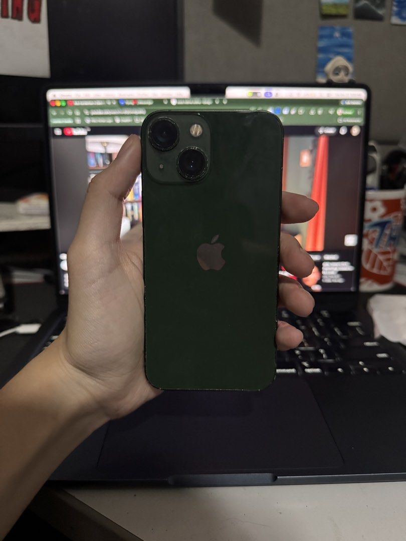 iPhone 13 mini | 256 gb | Green (Category: Cases & Sleeves) located in Quezon City. Submitted by freiyavee (Listing ID 1470554500, Image 3). Description: 📱 iPhone 13 Mini – 256GB * 💾 Storage: 256GB * 🔋 Battery Health: 75% * 🎨 With some paint chips * 📸 Great camera quality * ⚡ Smooth performance * 💰 Price: ₱15,000 (FIXED / NON-NEGOTIABLE) * 📍 Location: Meet up at Greenhills, SM Megamall, or SM MOA * 🛍️ RFS: upgraded 📩 PM if interested! ❌ 