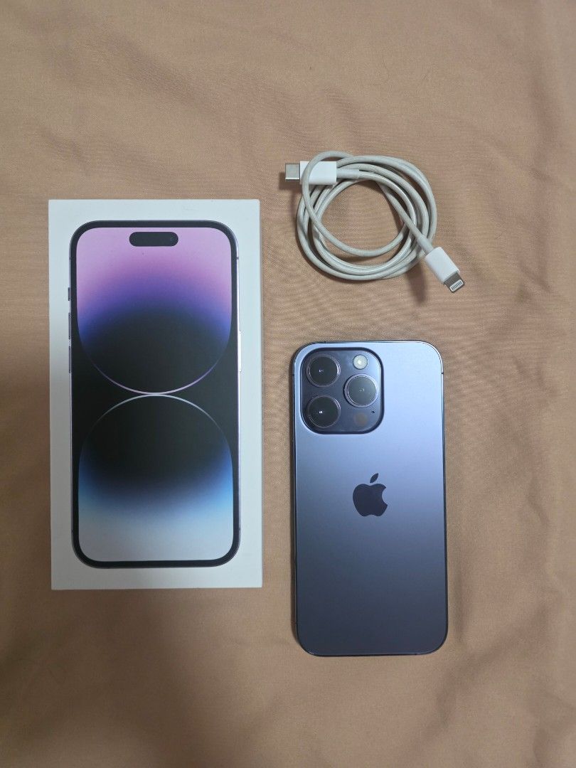 iPhone 14 Pro 256GB Factory Unlocked (Category: iPhone 14 Series) located in Marikina City. Submitted by ksan11 (Listing ID 1470396974, Image 1). Description: ‼️KINDLY READ FIRST :)‼️ ₱28000 (SLIGHTLY negotiable) -iPhone 14 Pro -Deep Purple -256gb -purchased from Globe January 2023, but was factory unlocked by Globe after contract -includes box and original lightning cable -78% battery health -no issues, never been repaired -with few light scratc