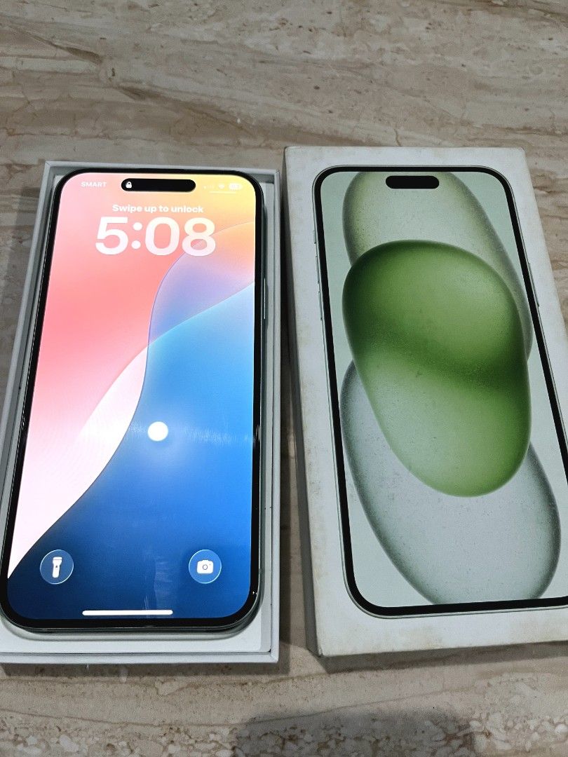 IPHONE 15 PLUS - MINT GREEN (Category: iPhone 15 Series) located in Manila. Submitted by papi.chuloo (Listing ID 1470540905, Image 1). Description: IPHONE 15 PLUS 128GB - MINT GREEN 28,500 slightly negotiable ✅ 84% Battery Health 472 cc ✅ No sim restriction (any sim) ✅ No history of repair (all orig. parts) ✅ Face ID working ✅ True Tone working ✅ 100% Super Smooth ✅ ZP/A Local variant ✅ Box, Unit, and case ✅ unli check|reset upon meetup ✅ No Issu