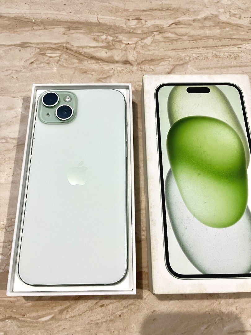 IPHONE 15 PLUS - MINT GREEN (Category: iPhone 15 Series) located in Manila. Submitted by papi.chuloo (Listing ID 1470540905, Image 2). Description: IPHONE 15 PLUS 128GB - MINT GREEN 28,500 slightly negotiable ✅ 84% Battery Health 472 cc ✅ No sim restriction (any sim) ✅ No history of repair (all orig. parts) ✅ Face ID working ✅ True Tone working ✅ 100% Super Smooth ✅ ZP/A Local variant ✅ Box, Unit, and case ✅ unli check|reset upon meetup ✅ No Issu
