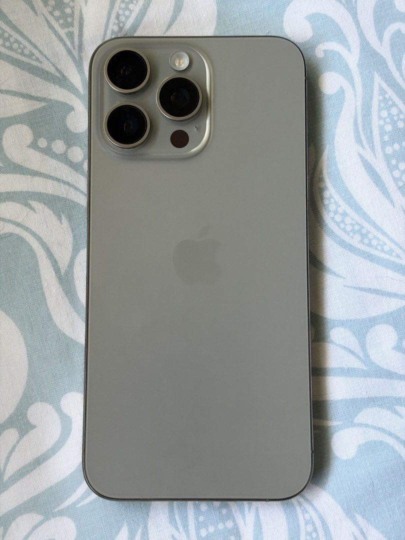 iPhone 15 Pro Max (Category: iPhone 15 Series) located in Makati City. Submitted by nimbus.2000 (Listing ID 1470382651, Image 2). Description: Letting go of this excellent condition iPhone 15 Pro Max. This is the Global Version, meaning it takes a physical nano-SIM as well as an eSIM, giving you the best of both worlds for travel and local networks. Specifications: Model: iPhone 15 Pro Max Capacity: 256GB Color: Natural Titanium SIM: Global Versi