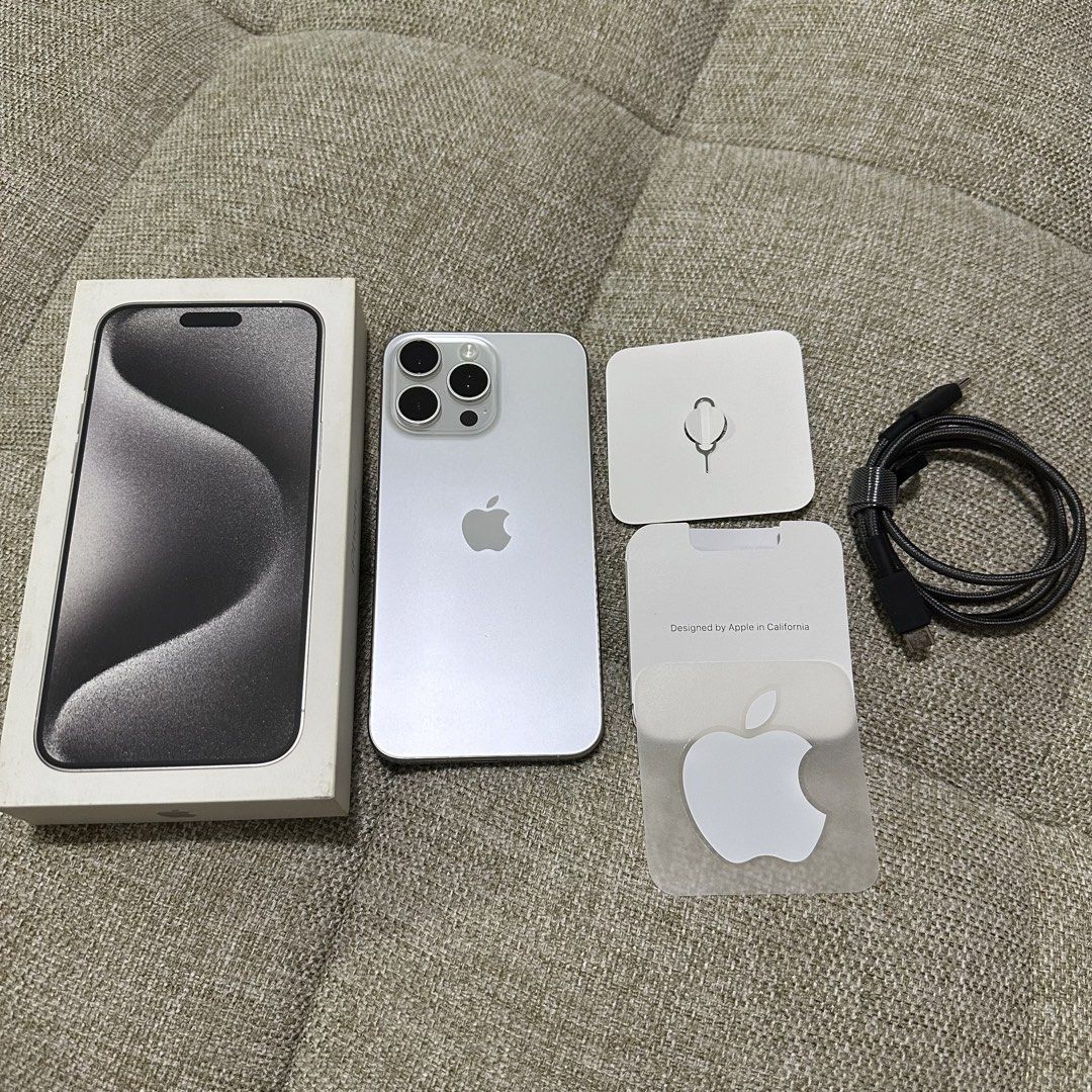 Iphone 15 Pro Max 256Gb (Category: iPhone 15 Series) located in Quezon City. Submitted by karllu (Listing ID 1470394083, Image 1). Description: For Sale: iPhone 15 Pro Max 256GB Open Line •Model: iPhone 15 Pro Max •Memory: 256gb •Color: Natural Titanium •Sim: Dual Sim Physical Sim (Open Line) -Complete with Wire,box and Sim pin •No Repair, Drop, Scratch or Dent😇 Pwede sa maselan👍🏻 •RFS: Need Cash •Location: QC •CP: 09198902720 •Price: 38K Slig
