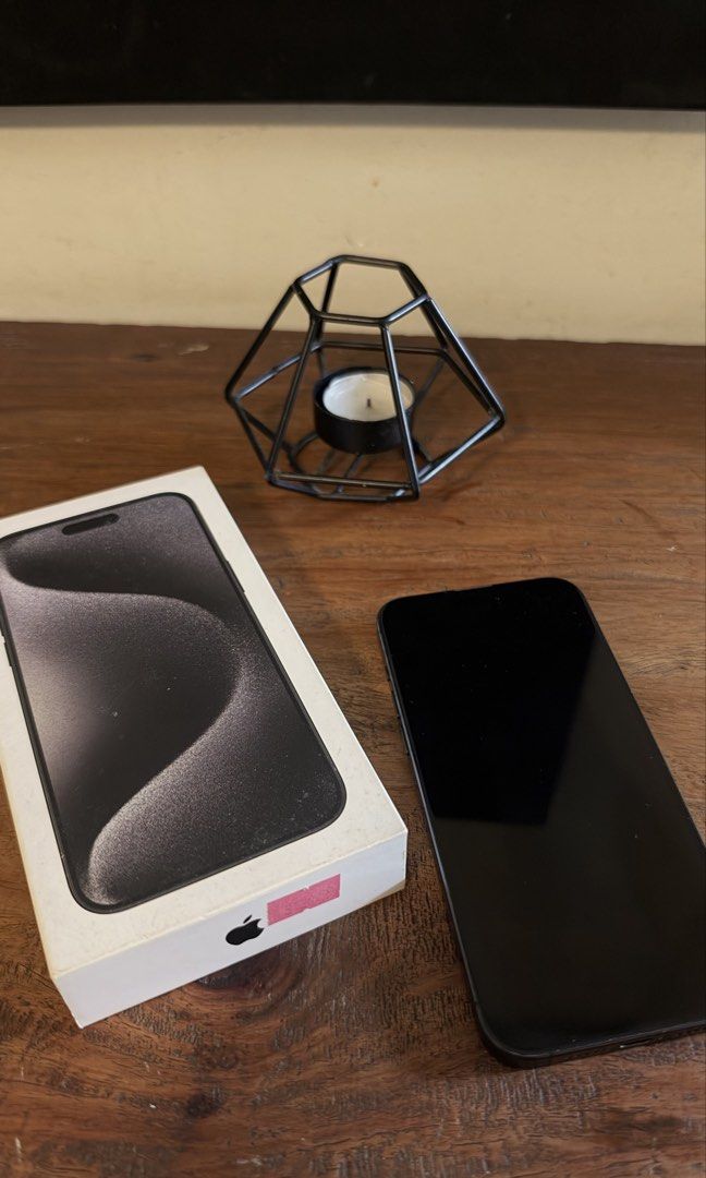 iPhone 15 ProMax Black Titanium 256GB (Category: iPhone 15 Series) located in Manila. Submitted by ridenjive (Listing ID 1470517501, Image 1). Description: Comes with the original box Plus two Spigen cases RFS: Upgraded to iPhone 18 .