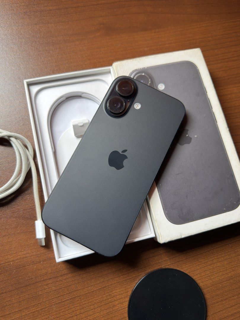 iPhone 16 (Black) - 128gb (Category: iPhone 16 Series) located in Manila. Submitted by drae.flips (Listing ID 1470476913, Image 1). Description: iPhone 16 (Black) - 128gb For sale or swap to lower unit plus cash Price: ₱33,500 (30,500 firm if purchase now) - Pristine Condition - Battery Health: 93% (475 CC) - Local Variant (ZP/A) - Factory unlocked/Any sim - No history of repair - No any kind of issue - Has minimal paint chip only - Comes with Or