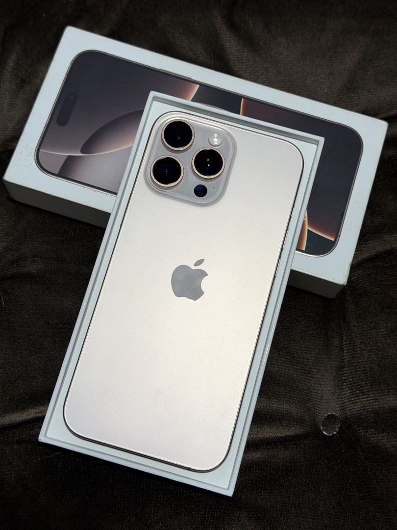 iPhone 16 Pro Max 256 Dessert Titanium (Category: iPhone 16 Series) located in Manila. Submitted by peeeyz (Listing ID 1470408575, Image 1). Description: SALE OR SWAP PM YOUR OFFER iPhone 16 Pro Max Dessert 256 Factory Unlock 87% Battery health 793 Cycle count All working NO ISSUE UNIT CASE SAME IMEI BOX CORD DM LANG PO.
