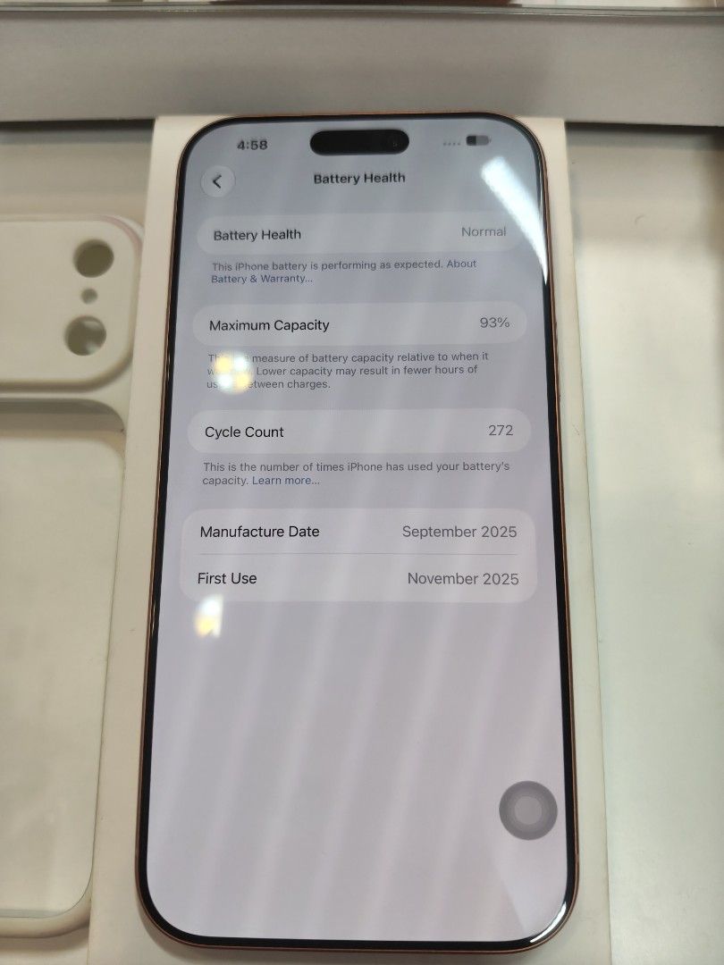 iPhone 16 Pro Max 256gb (Category: iPhone 17 Series) located in Quezon City. Submitted by kbcc_ (Listing ID 1470480932, Image 3). Description: Bought in Mac Store No issue Gagamitin nalang.